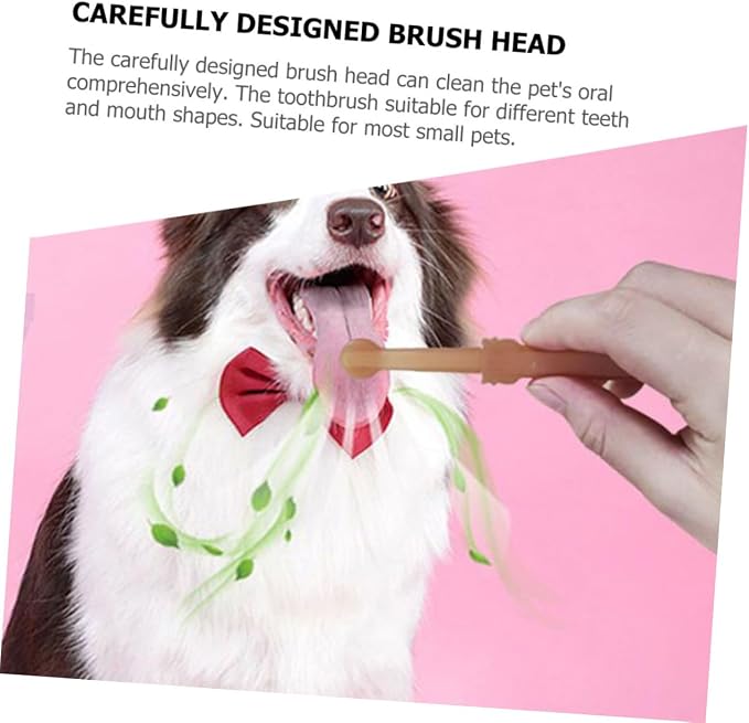 Pet Toothbrush Set for Dogs and Cats Toothbrushes with Box Lightweight and Portable Oral Care Tool for Healthy Teeth and Gums Non-Slip Handle for Comfortable Use