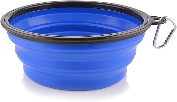 Extra Large Collapsible Dog Bowl, 3L/102oz, Blue