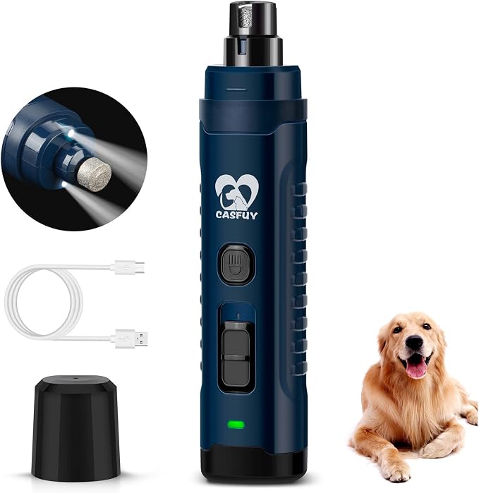 Casfuy 4.8V Super Powerful 2-Speed Dog Nail Grinder - Dark Blue