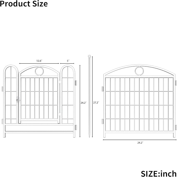 Dog Playpen Indoor 24 Inch 8 Panels Metal Dog Pen, Heavy Duty Pet Fence for Puppies and Adult Dogs, Foldable Exercise Pen with Secure Door, Durable Steel Construction for Indoor do