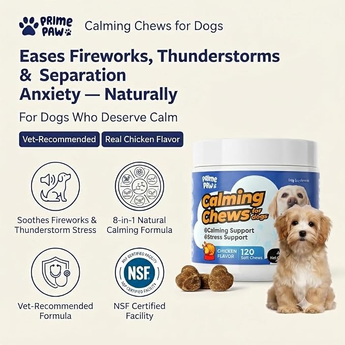 Calming Chews for Dogs Chicken 120 Soft Chews