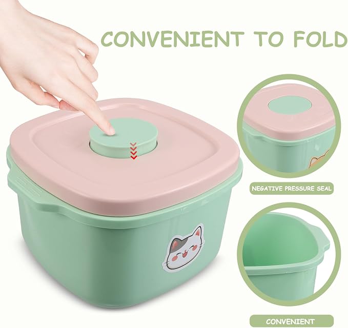 Pet Food Storage Container Airtight 5l Plastic Dog Food Canister with Lid Vacuum Seal, 5l, Light Green