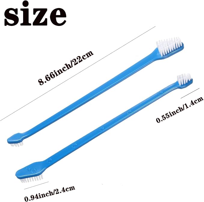 YMCCOOL Dog Toothbrush Set of 8 – Dual Headed Dental Hygiene Brushes for Small to Large Dogs, Easy Teeth Cleaning & Dental Care,Dog Tooth Brushes for Small to Large Dogs, Cats, and Most Pets
