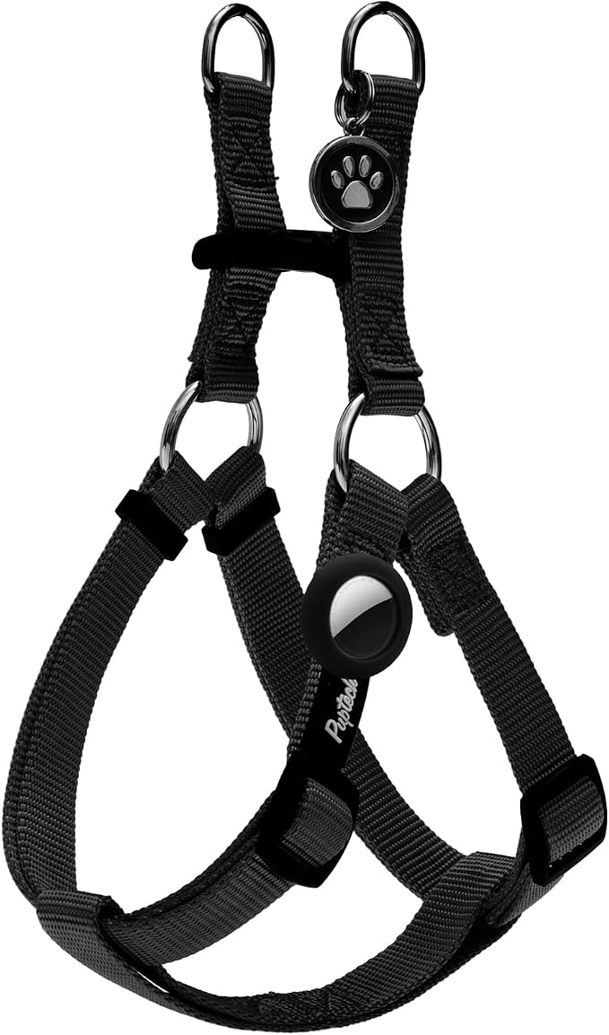 PUPTECK No Pull Dog Harness Small Sized Step-in Adjustable Puppy Vest | Soft Webbing Basic Halter with ID Tag for Outdoor Walking