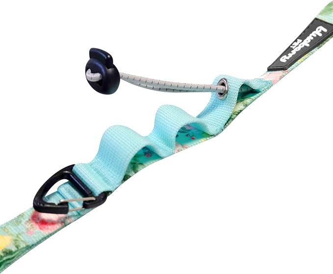 Blueberry Pet Rose Garden Dog Leash, Mint Green Floral Print, 5 ft x 5/8”, Small, Leashes for Dogs