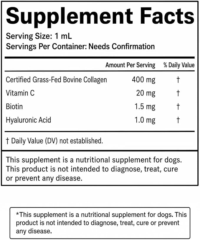 Healthy Petz Premium Liquid Collagen Drops for Dogs