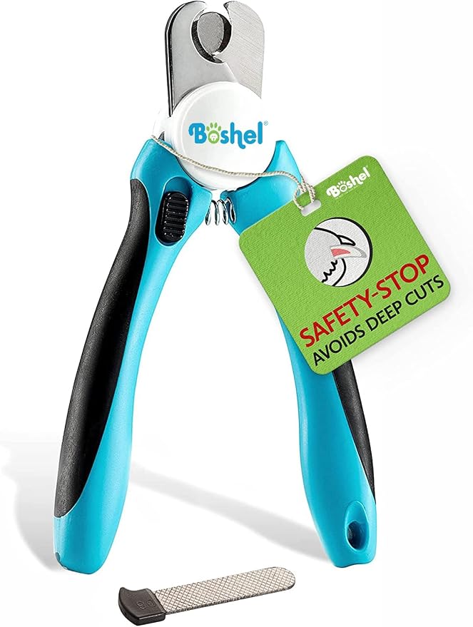 Boshel Large Dog Nail Clippers with Safety Guard & Nail File
