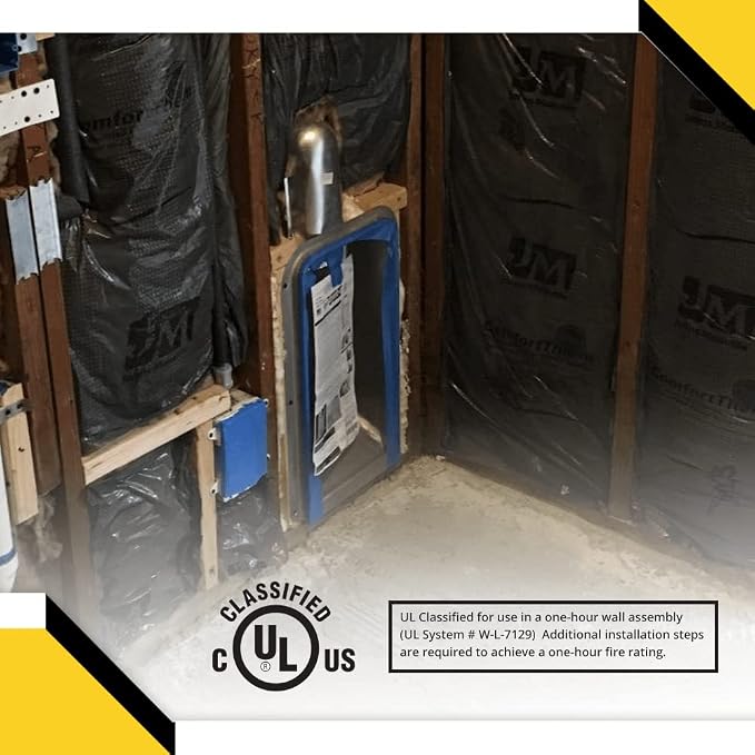 New Construction Dryer Box | Indoor Dryer Vent | Recessed Dryer Vent Box With Gas Port | Dryer Vent | Best Dryer Wall Vent Box Model 350 | Upward Dryer Vent | 2x4 wall