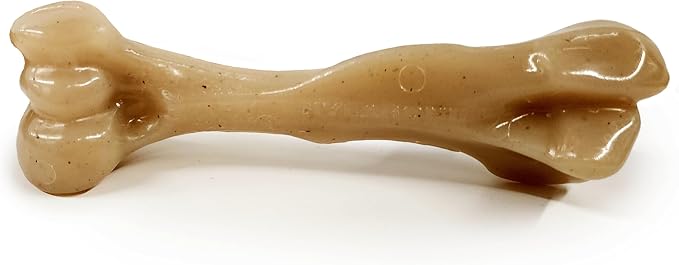 Nylabone Strong Chew Gourmet Style Dog Chew Toy, Baby Back Ribs Flavor | Large breeds, durable chew toys, long lasting, helps clean teeth, for strong chewers, dogs up to 50 lbs