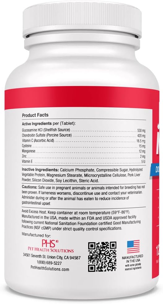 Double Strength - Vitamins, Minerals, Antioxidants - Maximum Joint Health Supplement for Dogs - 120 Chewable Tablets