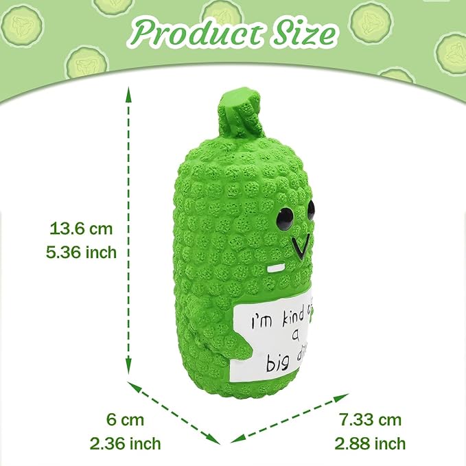 Pickle Squeaky Dog Toys, Novelty Funny Latex Chew Dog Toys for Teething Puppies, Mild Chewing Small, Medium, Large Dogs, Pet Dogs Supplies Newborn Puppy Gift