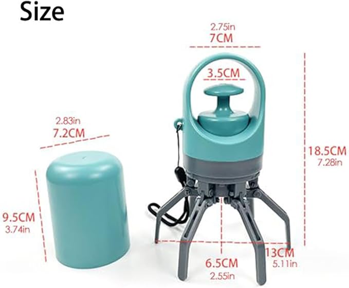Quick Scoop Poop Scooper, Portable Dog Pooper Scooper, Easy Claw Pick up Tool for Dogs, Leak-Proof Waste Bag Holder for Outdoor Walks (Orange+Orange)