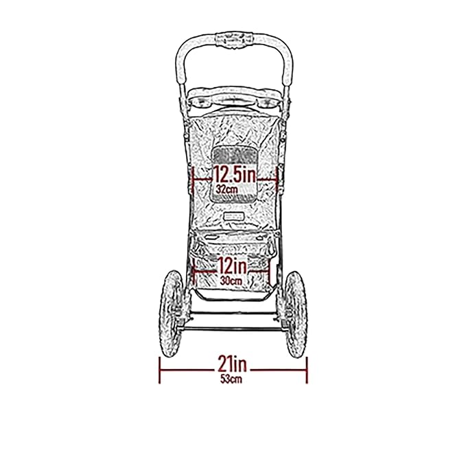 Pet Gear No-Zip AT3 Pet Stroller - Sea Salt, Jogging Tires