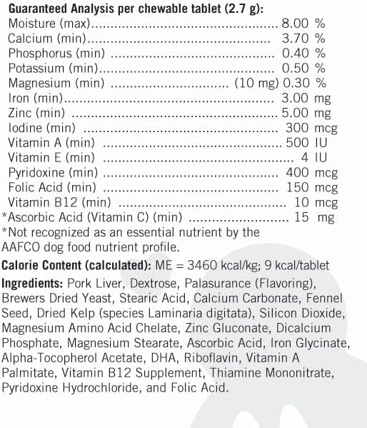 Bitch Pills - Pregnant Dog Prenatal Vitamins - 45 Tablets