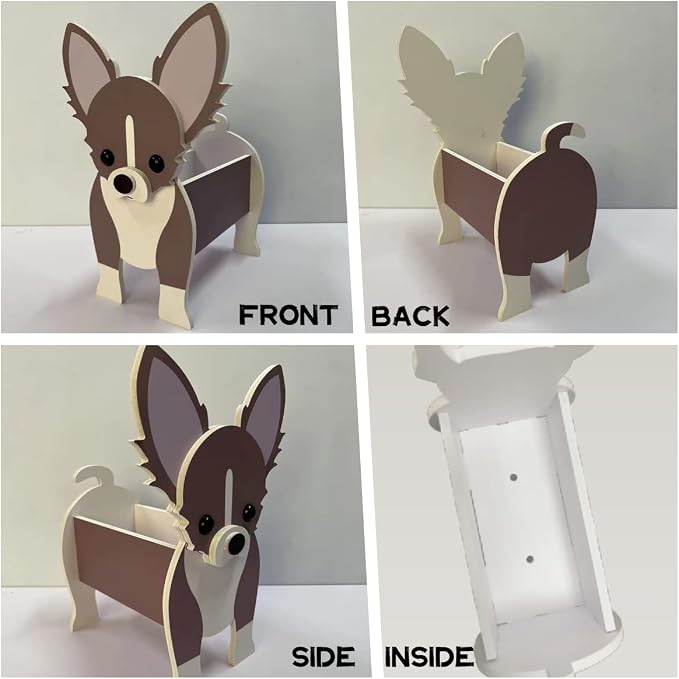 Cotton Veil Dog Planter Pots, Animal Shaped Flower Pot