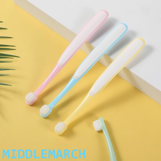 Mini Head Cat Puppy Toothbrush, 4 Pack Ultra Soft Dog Toothbrush Small Breed Gentle Pet Dental Cleaning Kit Cat Puppy Tooth Brushing Kit for Kitten Small Breed Dogs