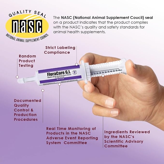 FloraCare GI Digestive Paste for Dogs & Cats – Helps Diarrhea, Upset Stomach & Occasional Gastric Distress – Gut Health Support with Easy Oral Syringe – Veterinarian Recommended Digestive Aid – 60cc