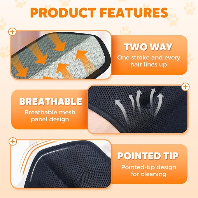 Pet Hair Removal Glove for Cats & Dogs, 2026 New Pet Hair Remover for Laundry, Reusable Electrostatic Pet Hair Remover Gloves (Blue+Orange)
