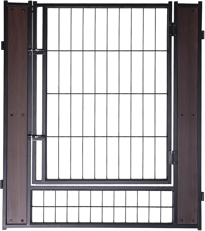 Heavy Duty Dog Playpen, 32in H Door Panel, Black