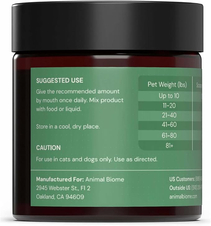 Animal Biome Gut Defend for Dogs & Cats, Gut Detox & Immune Support, 60g