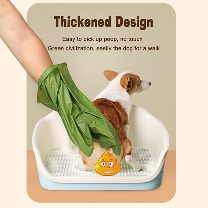 Dog Poop Bags with Dispenser, 150 Count Lavender Scented Poop Bags, Leak Proof and Extra Thick Pet Waste Bags, 13" x 9" Large Thickened leakage, degradable