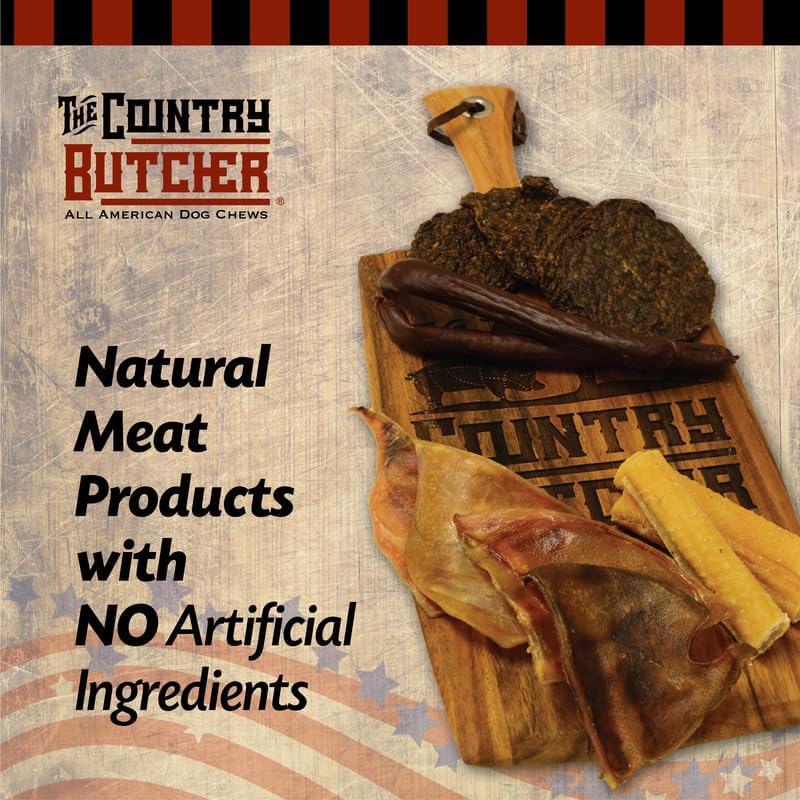THE COUNTRY BUTCHER Chicken Feet Dog Treats, Nails Removed, USA, 30 Count