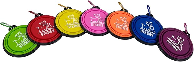Collapsible Dog Bowl, 6 Pack, Portable & Reusable