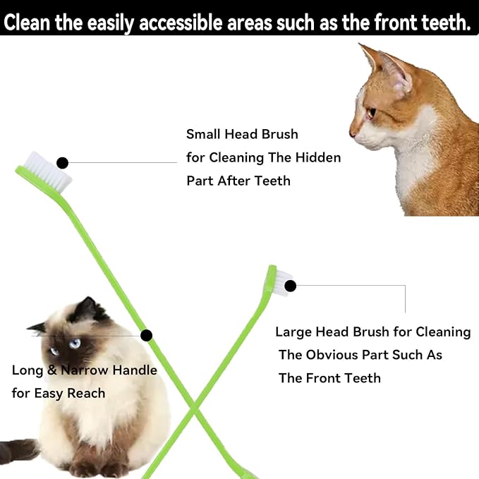 160-Pack Dual-Headed Dog Toothbrush Set- Soft Bristles for Dental Care of Small & Large Dogs, Cats, and Other Pets - Bulk Toothbrushes for Pet Hygiene