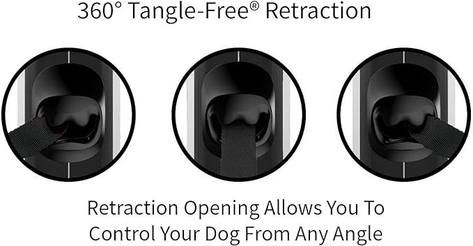 TUG Original Retractable Dog Leash, 16 ft (Medium, White) | 360° Tangle-Free Retraction, 16 ft Tape, Quick Thumb Lock, Anti-Slip Handle, For Dogs Under 55 lbs