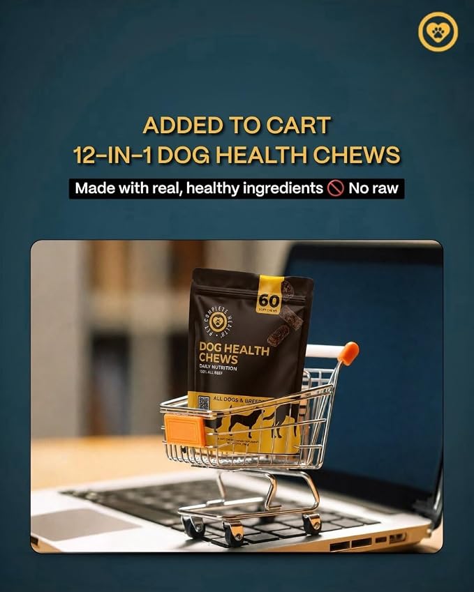 HEALTH |12-in-1 Multi-Nutrient Chews | Daily Nutrition | Pet Treat | Multivitamin for all dogs | Digestive Health supplement | Vital Growth | Hip Joint Care | Glucosamine | Immune Support