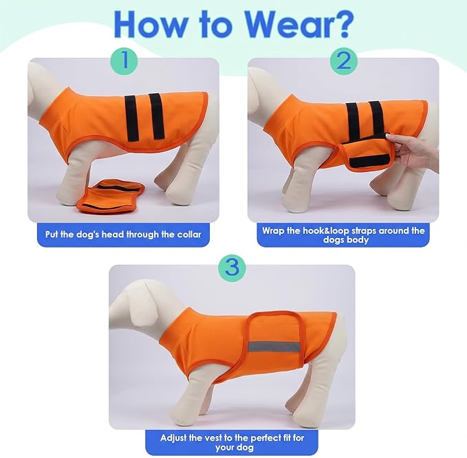 MIGOHI Dog Anxiety Relief Coat, Large, Large, Orange
