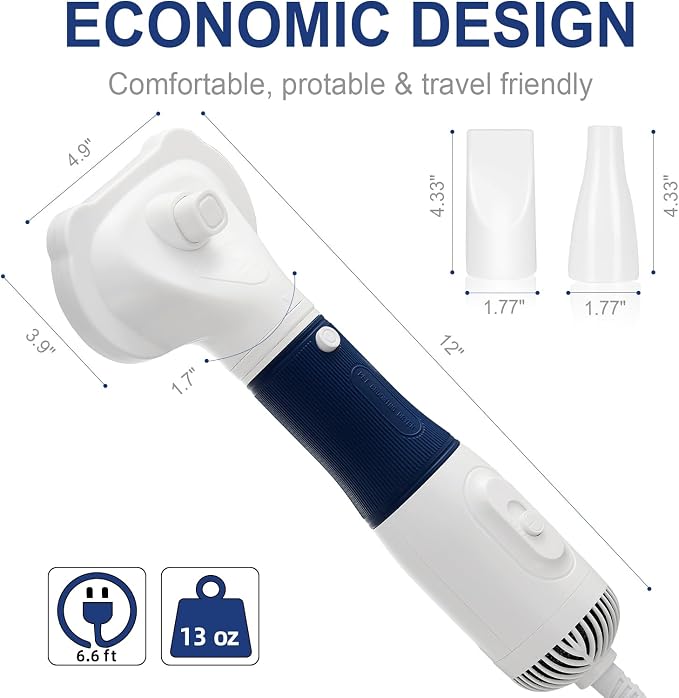 3-in-1 Dog Hair Dryer with Slicker Brush for Small and Medium-Sized Dogs and Cats Pet Hair Dryer Dog Blow Dryer Portable Overheat Protection Adjustable Temperature