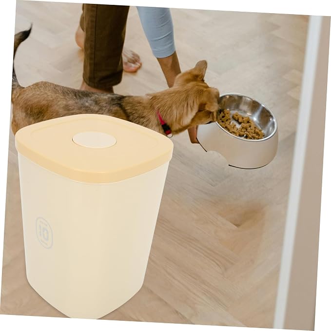 balacoo Grain Storage Barrel Pet Food Container Airtight Cat Food Bin Vacuum Sealed Bright Decorative