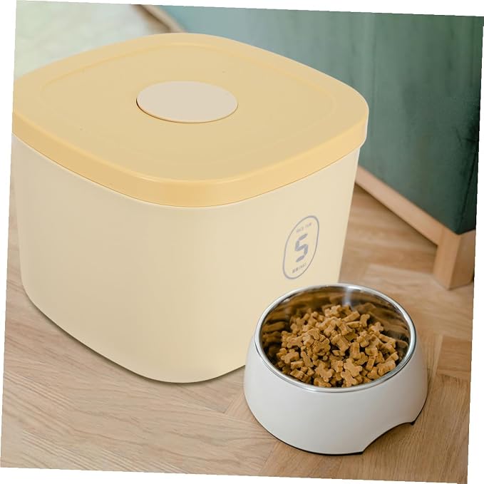 Alipis Airtight Pet Food Storage Container for Dog and Cat Food, Large Capacity Sealed Vacuum Bin, Moisture-proof Puppy and Kitten Snack Holder for Household Use