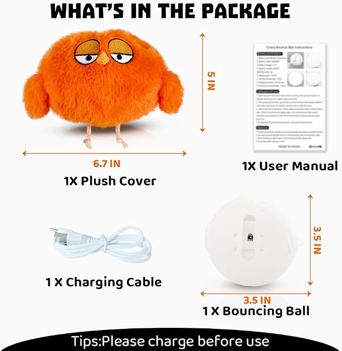 Interactive Dog Toys Rechargeable Moving Puppy Toys to Keep Them Busy, Touch Activated Puppy Toys, Puppy Dog Birthday Gifts, Electric Plush Entertainment Toy for Small & Medium Dogs