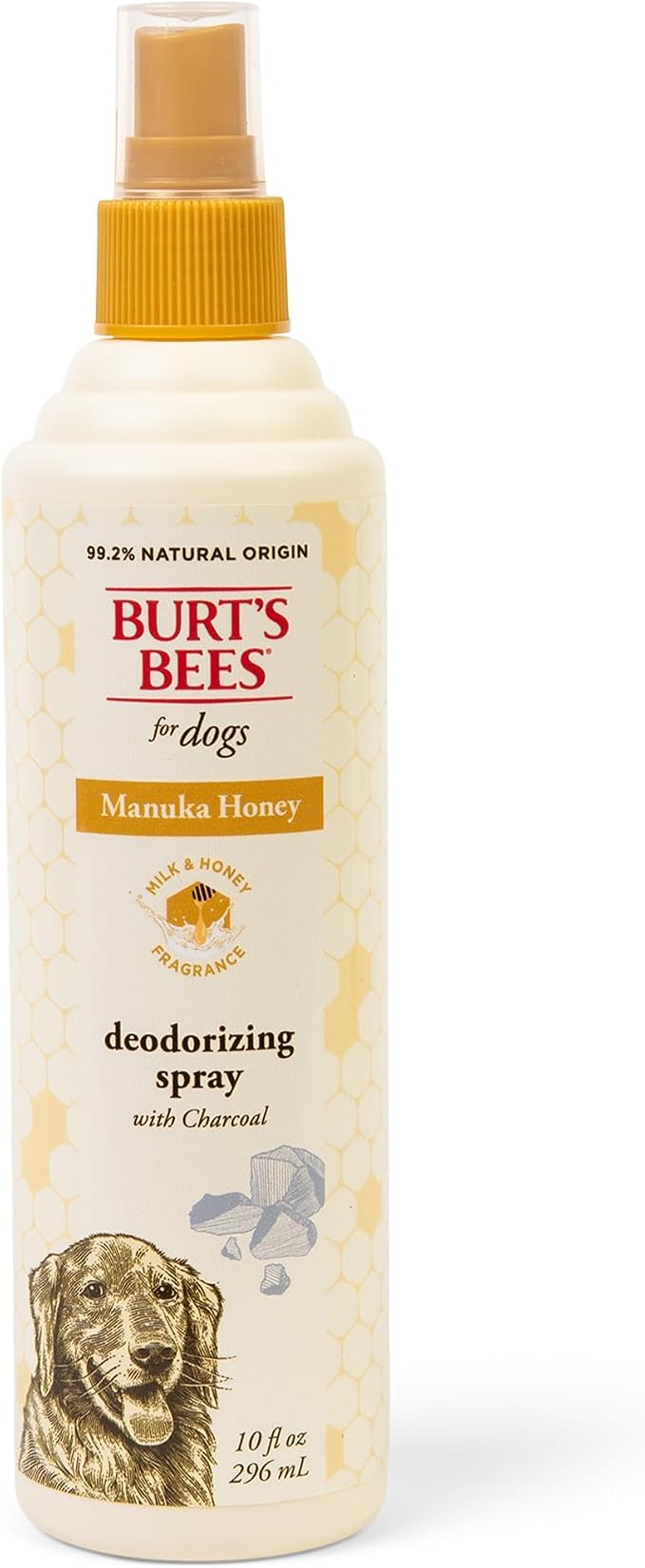 Burt's Bees Manuka Honey Deodorizing Dog Spray, Charcoal, 10 Fl Oz
