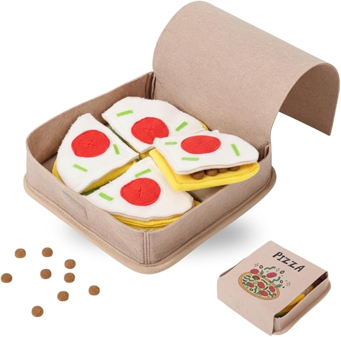 American Brand | Interactive Dog Puzzle Toy | Anti-Boredom & Mental Stimulation | Snuffle Mat for Dogs | Slow Feeding & Enrichment Game | Small, Medium, Large Dogs | Pizza or Bowling (Pizza)