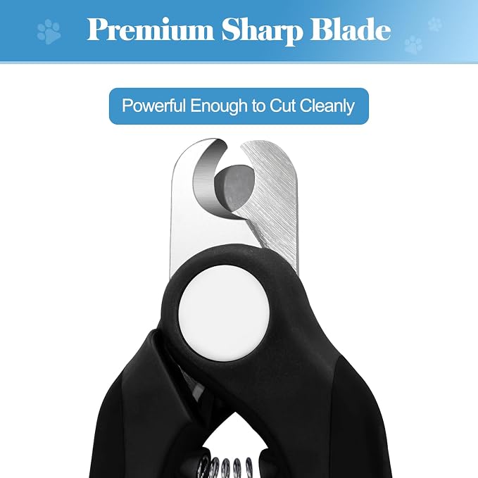 Swihauk Heavy Duty Dog Nail Clippers with Nail File, Black