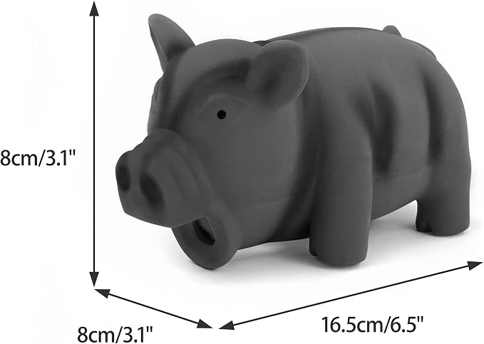 CHIWAVA 2PCS 6.5" Latex Cube Pig Dog Toy for Medium Large Dogs Grunt Sound | Squeeze Squeaky Toys for Interactive Play, Fetch, Indoor & Outdoor Activities