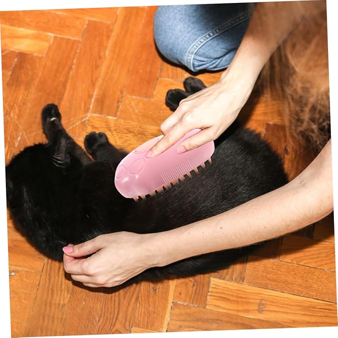 BESPORTBLE 2pcs Self-cleaning Cat Steam Brush Multi-functional Pet Bath Brush for Cats and Dogs Gentle Massage and Grooming for Travel and Home Use