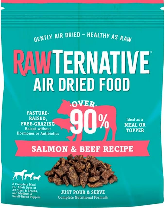 RawTernative Air-Dried Dog Food, Salmon & Beef Recipe, 1 lb