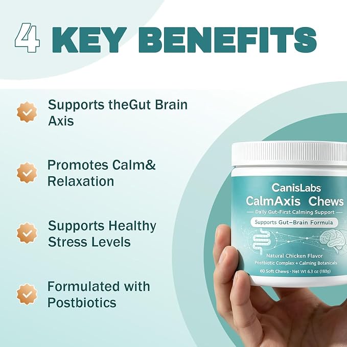 Calmaxis Chews for Dogs, Calming Chews for Dogs, Chicken Flavor - 60 chews