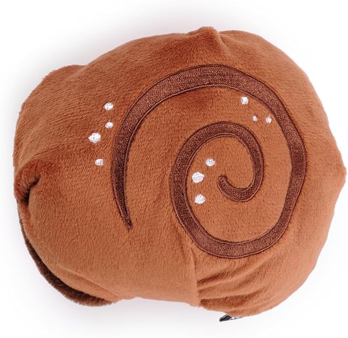 CHEWFFON Interactive Snuffle Toy, Sniffing Enrichment Fun for Dogs | Cinnamon Roll Plush Design, Crinkle Sound, Built-In Squeaker, Hidden Treat Pocket, for Small Medium Dogs