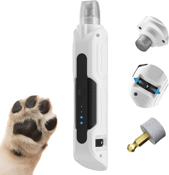 PAPIFEED 6-Speed Dog & Cat Nail Grinder, Dust Collection