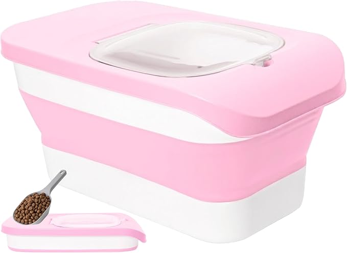 10-13 Lbs Airtight Dog Food Storage Container, 13 Lbs, Pink