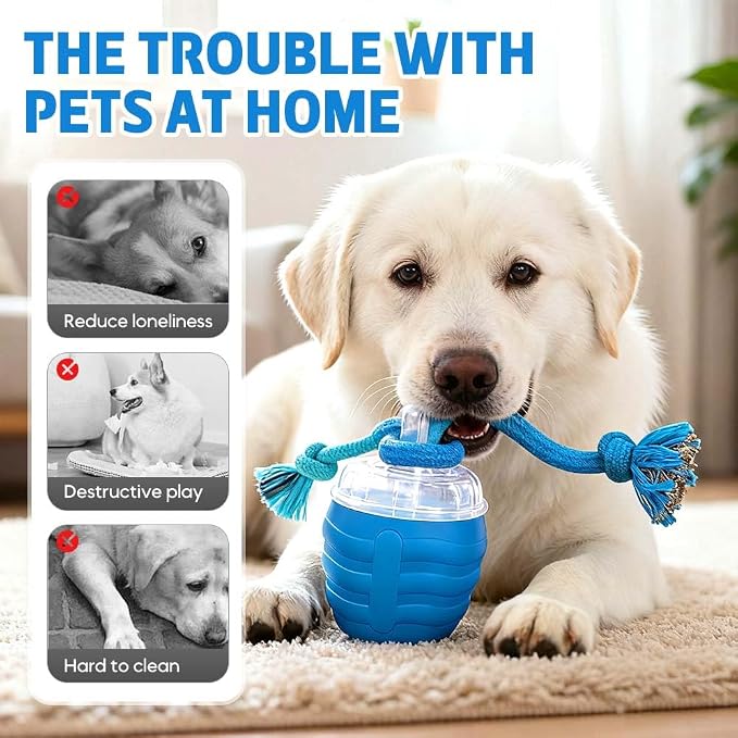 Interactive Dog Toys, 2025 New Motion Activated Cat Balls with 360° Smart Automatic Rolling Moving for Bored Pet Cats Dogs (Red)