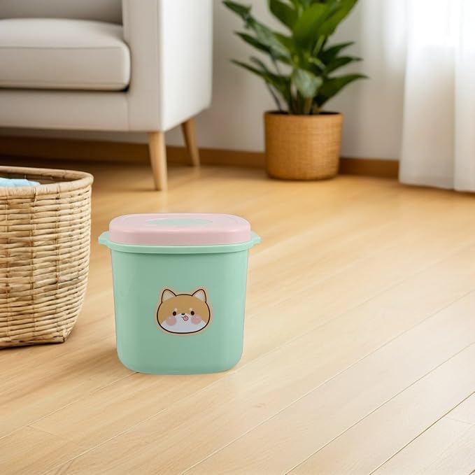 Milisten Pet Food Storage Container Airtight 3l Plastic Vacuum Seal Bucket with Lid for Dog Cat Indoor Outdoor Food Preservation