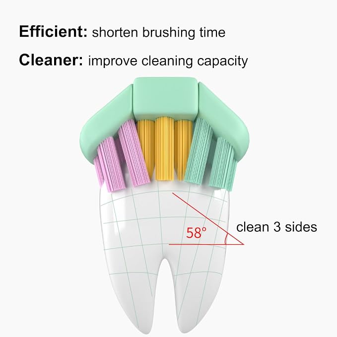 Three Sided Dog Toothbrush Kit, 2 Size Toothbrush for Adult Puppy with Small Soft Head, Pet Teeth Deep Clean Dense Brush, Small Dog Tooth Cleaning