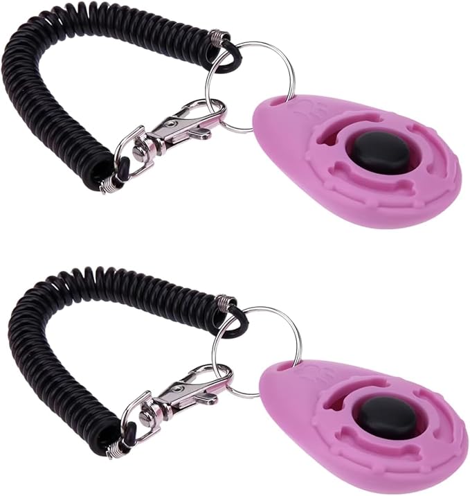 Pink Dog Clicker, 2 Pcs
