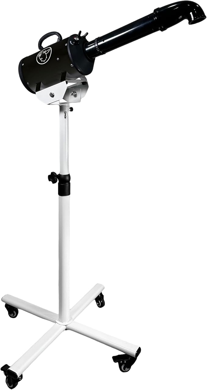Flying Pig High Velocity Dog Pet Stand Grooming Dryer w/Variable Air Speed & Heat (Black w/White Logo)
